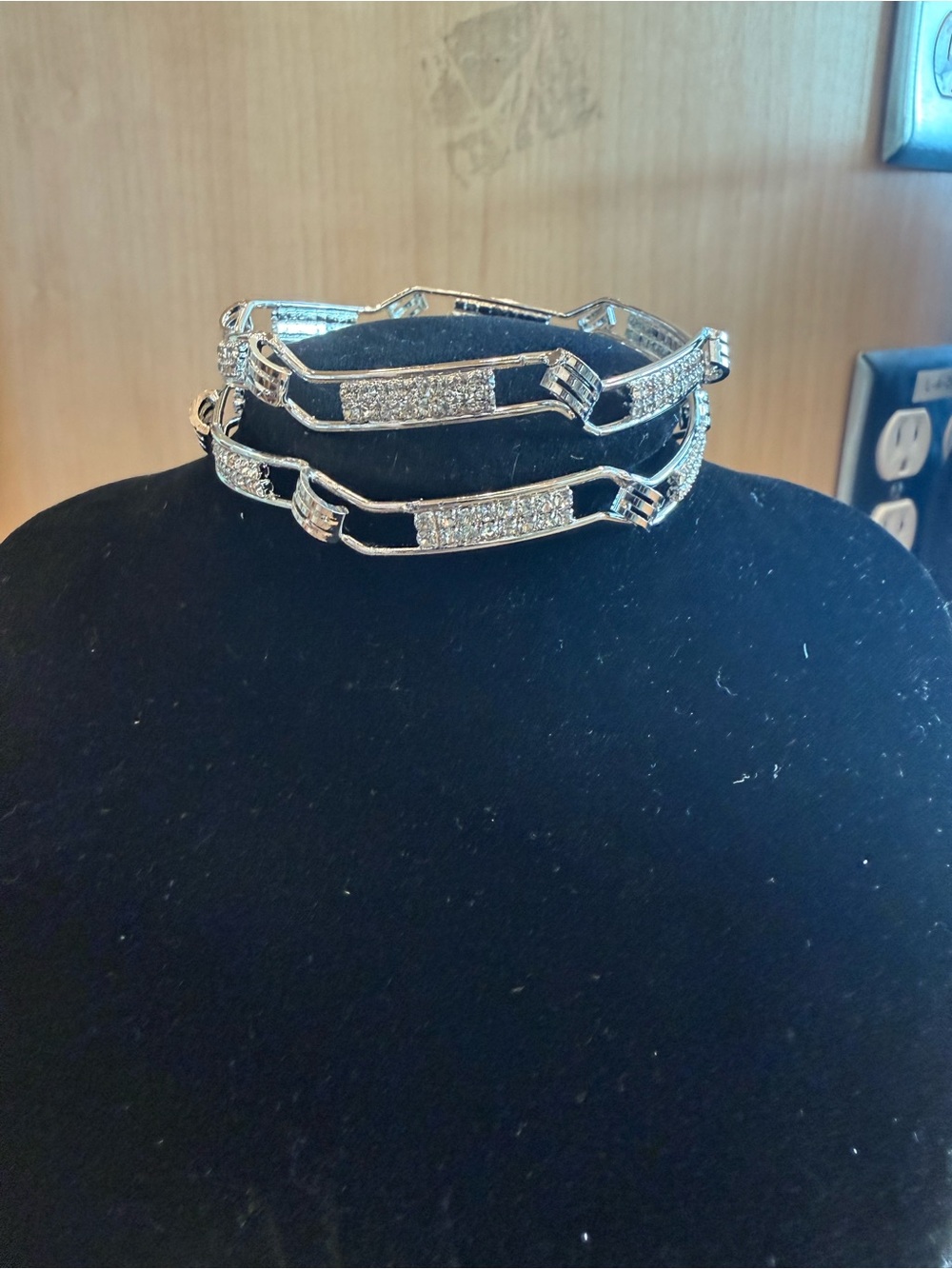 Sparkling Silver Crystal Link Bracelet - Women Jewelry